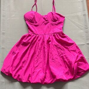 Band of the free sz S Vibrant Pink Spaghetti strap bubble hem Dress